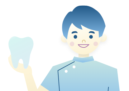 歯を持つ歯科医師のイラスト