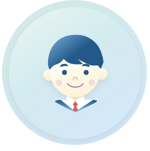 学生服を着た男の子のイラストアイコン